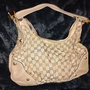 Gucci Beige GG Canvas Shoulder Bag